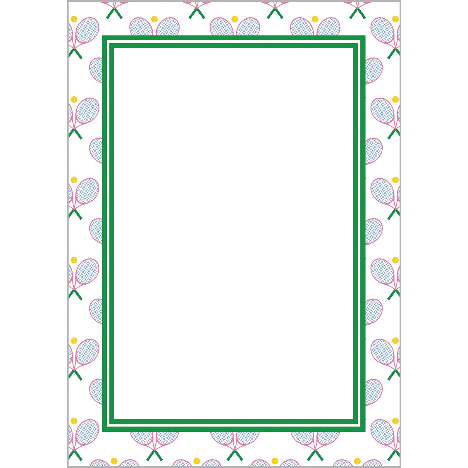 Stock Shoppe: 5x7 Tennis Racquets Notepad