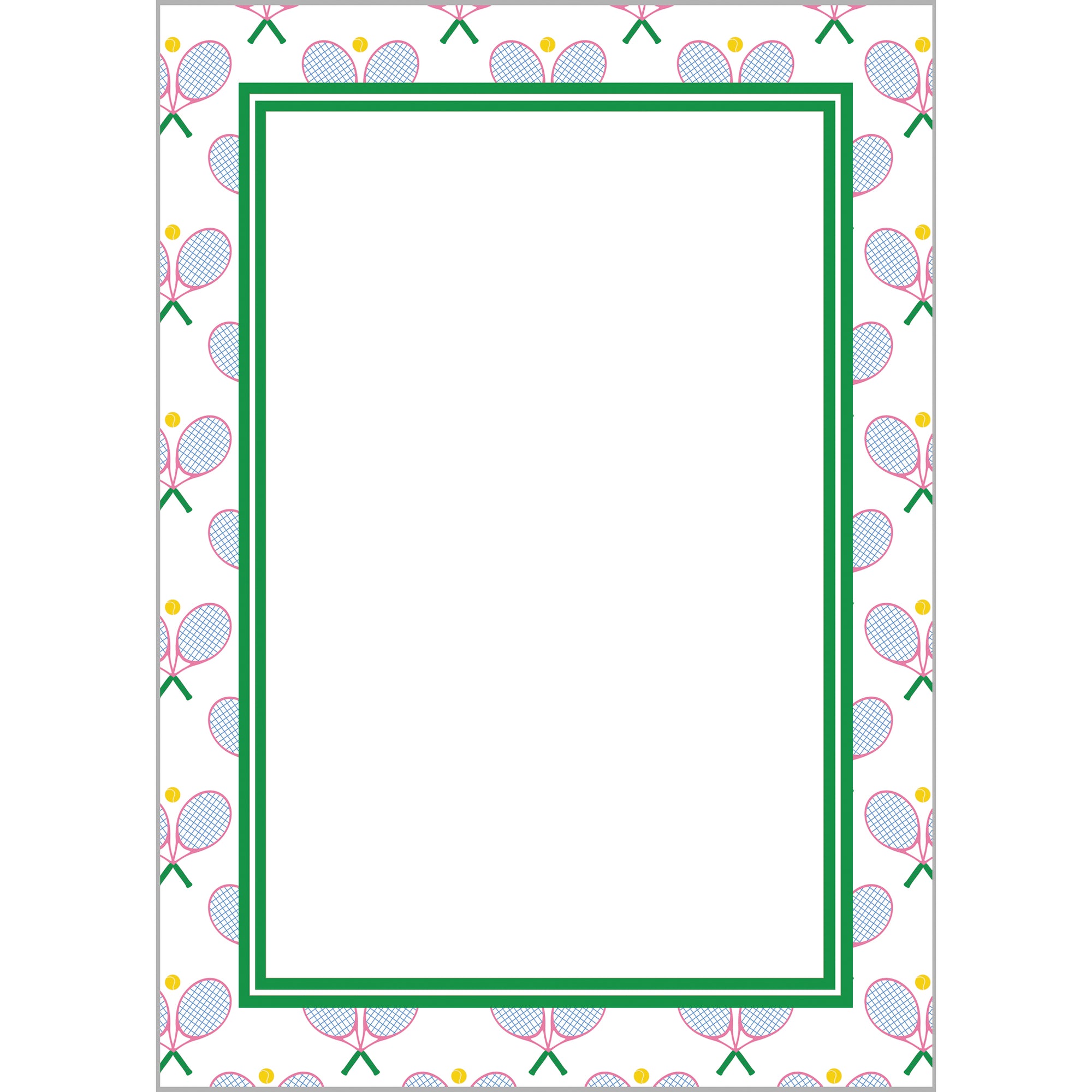Stock Shoppe: 5x7 Tennis Racquets Notepad