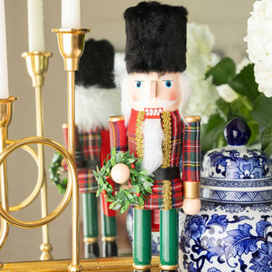 15" Christmas Tartan Plaid Nutcracker
