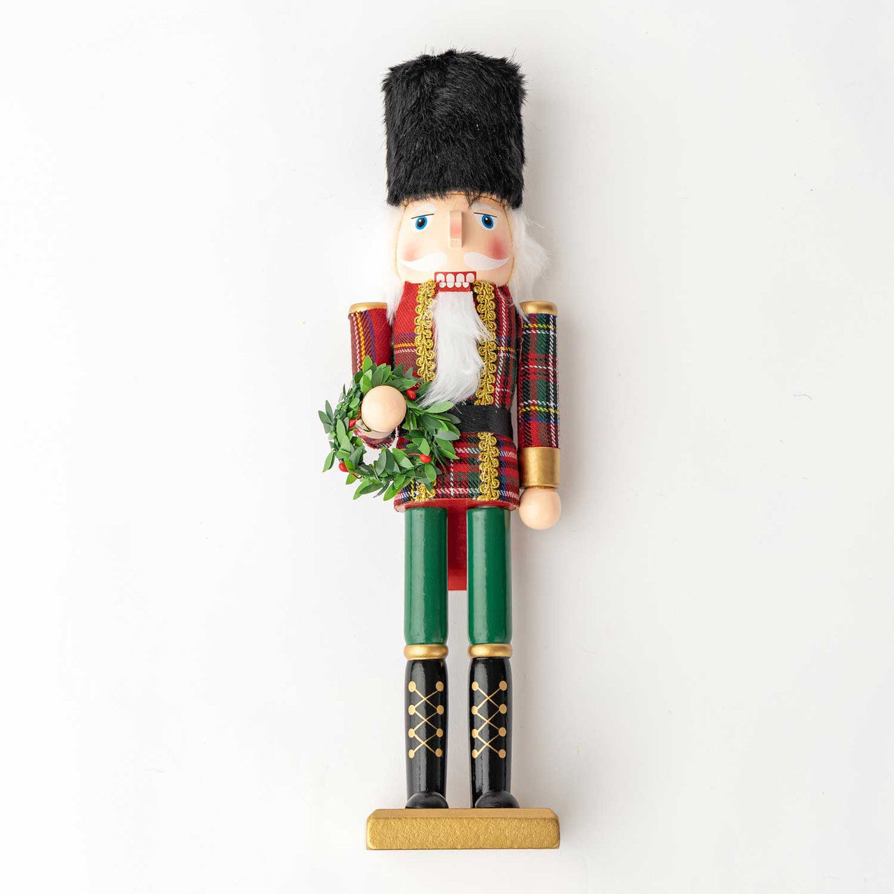 15" Christmas Tartan Plaid Nutcracker