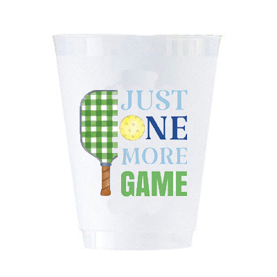 Pickleball Just One More Game Shatterproof Cups | Set of 8