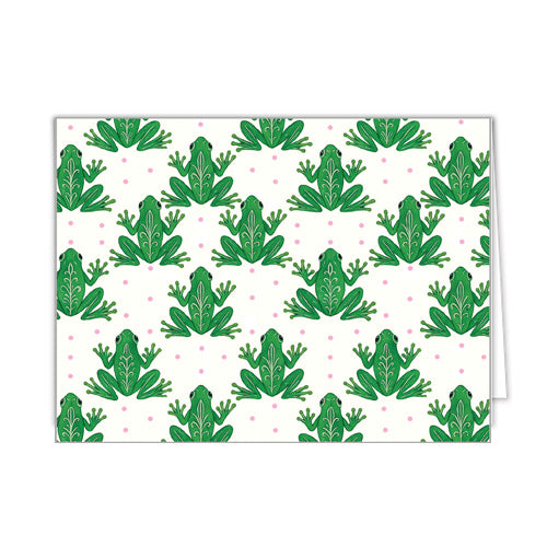 In Stock Folded Notecard Set of 10 | Preppy Frogs