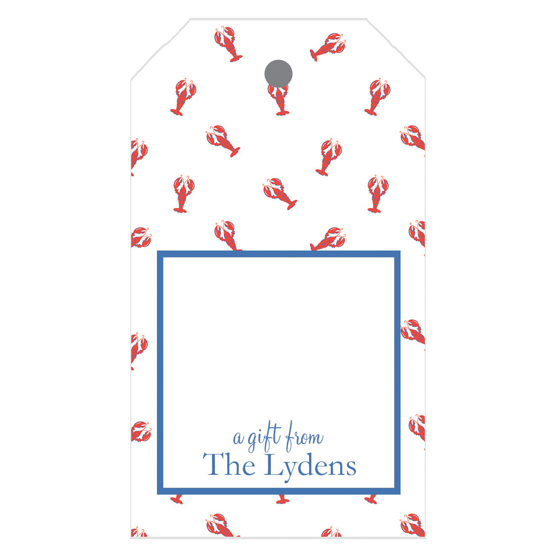Preppy Lobsters Personalized Gift Tags