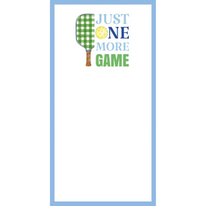 Stock Shoppe: 4.25x8.5 Pickleball "Just One More Game" List Notepad
