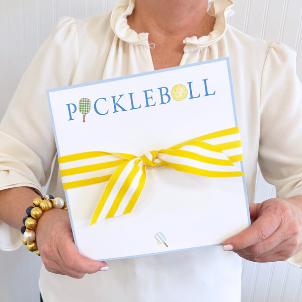 Picklball Notepad Stock Shoppe: 8.5x8.5 SLAB Stock Notepad | Preppy Pickleball - WH ...