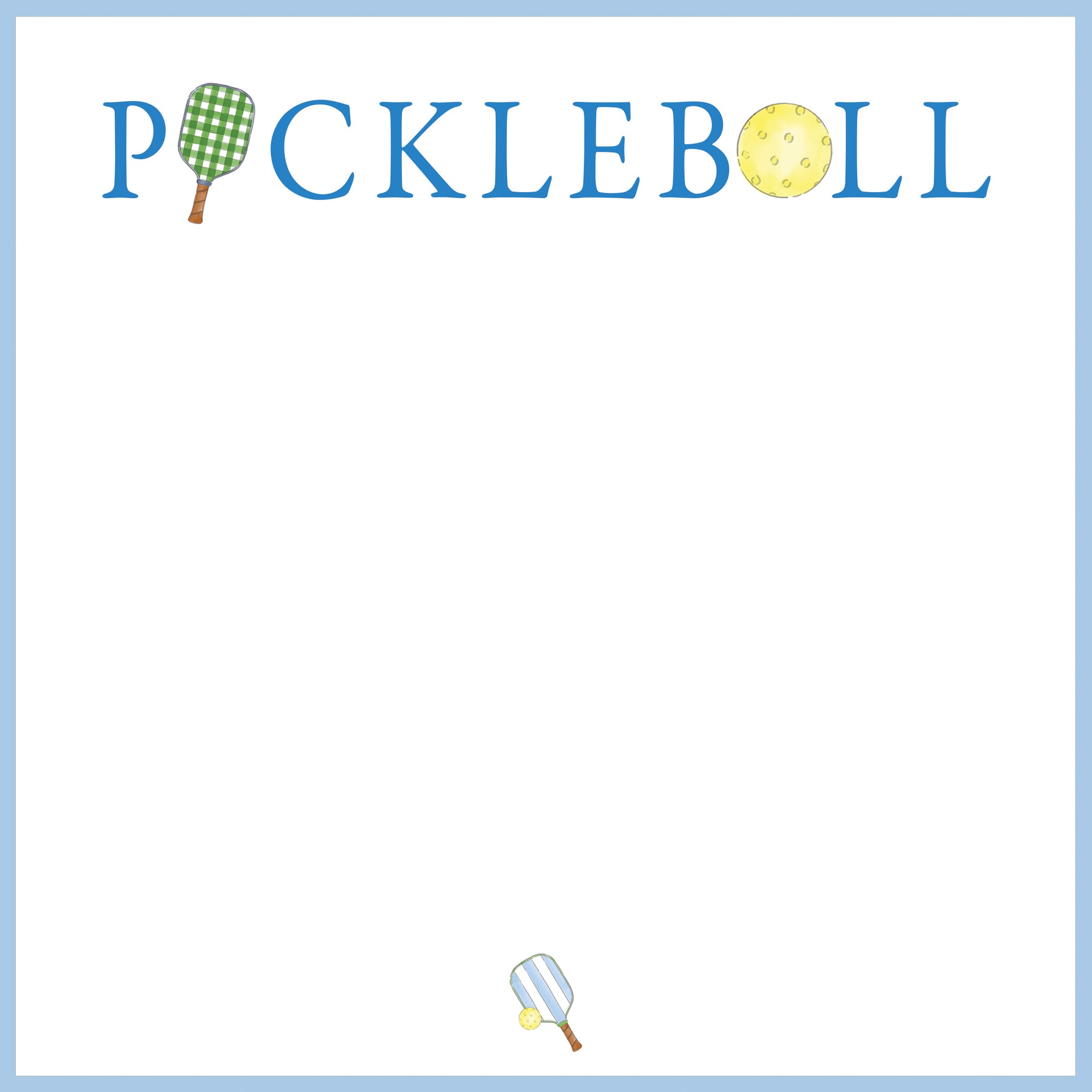 In Stock 8.5x8.5 SLAB Stock Notepad | Preppy Pickleball