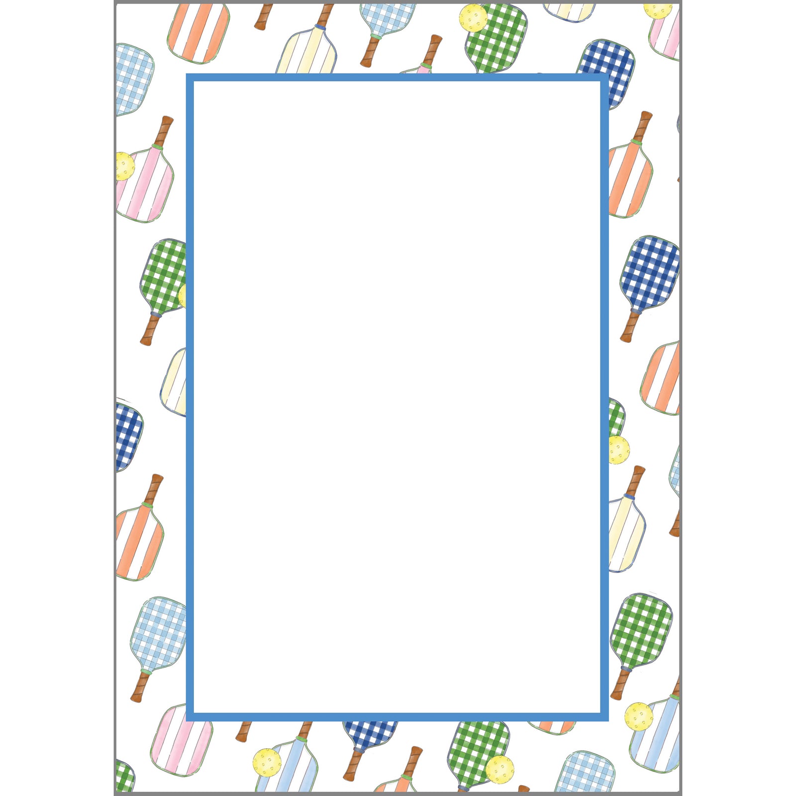 In Stock 5x7 Preppy Pickleball Notepad