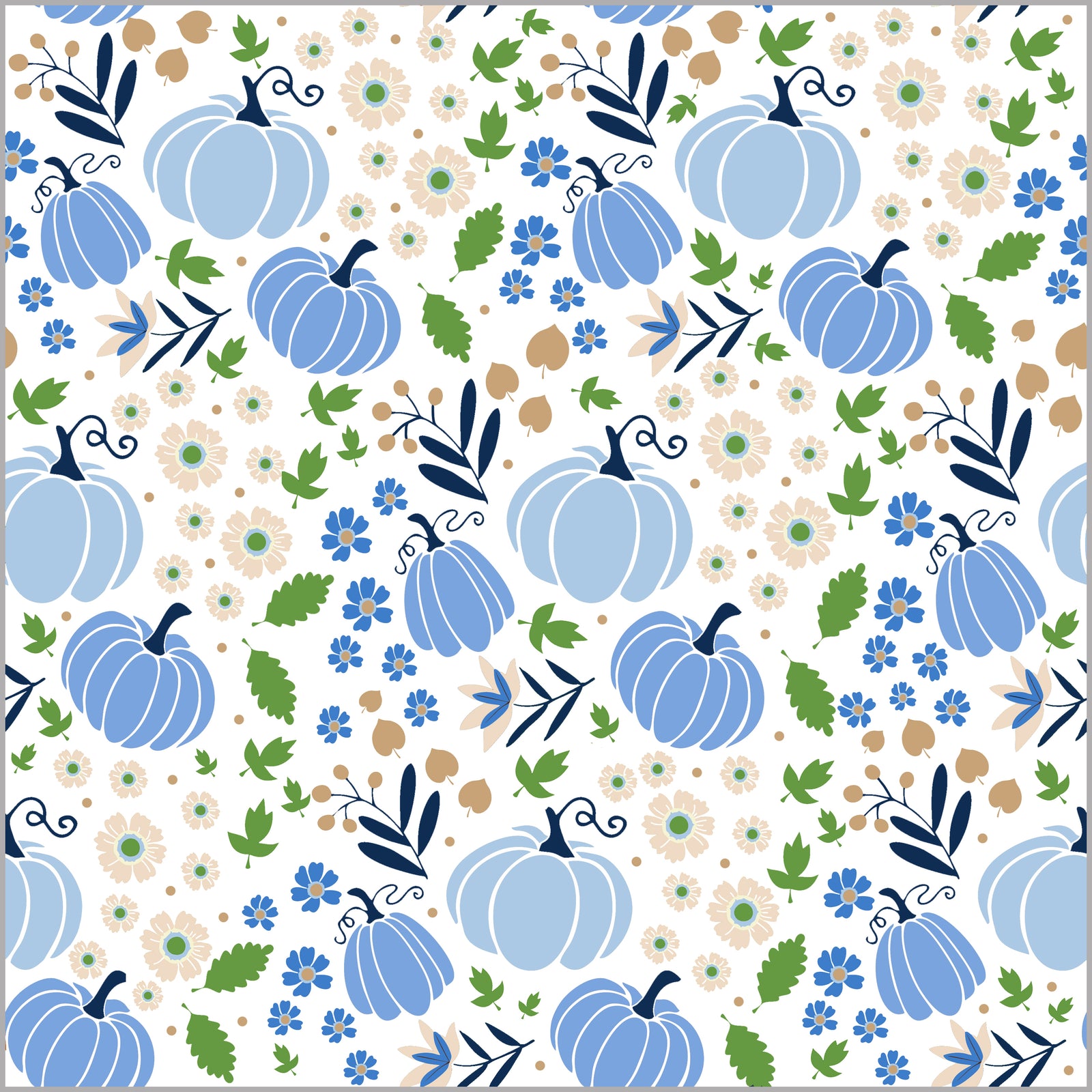 In Stock Continuous Roll Gift Wrap | Pumpkin Toile