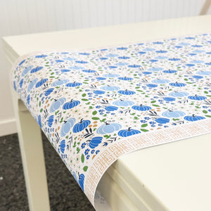 Paper Table Runner | Blue Pumpkin Toile