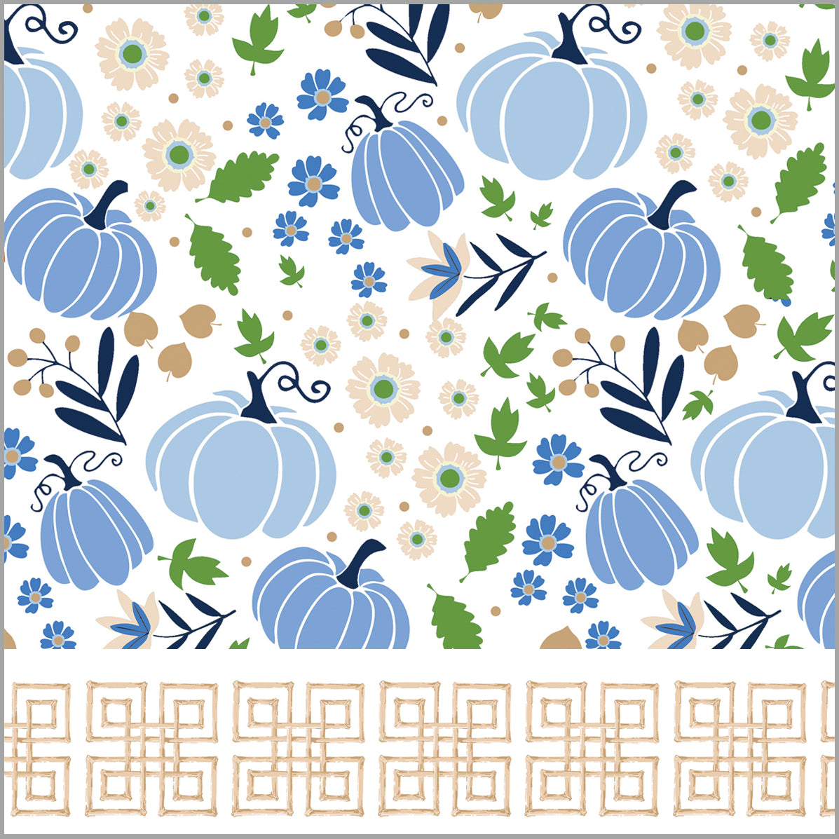 In Stock Paper Table Runner | Pumpkin Toile