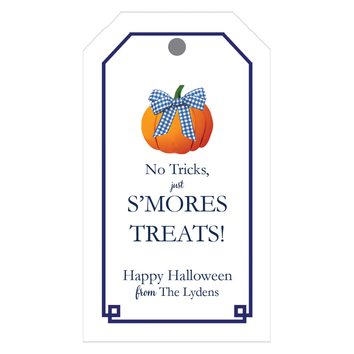 Pumpkin S'mores Halloween Personalized Gift Tags