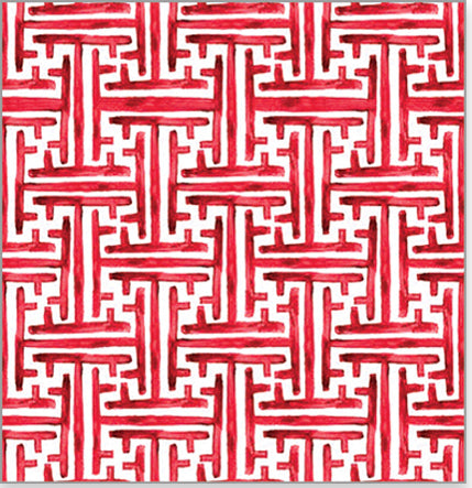 In Stock Continuous Roll Gift Wrap | Red Basketweave