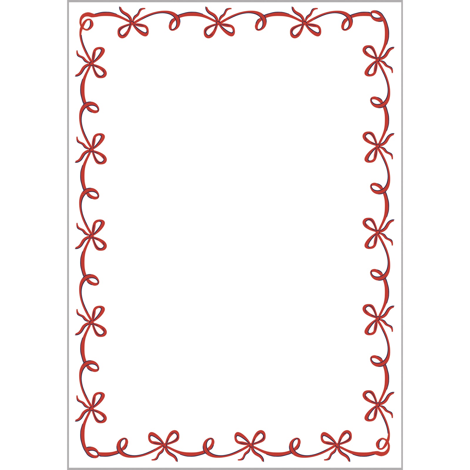 Stock Shoppe: 5x7 Red Bow Garland Notepad