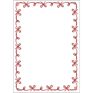 Stock Shoppe: 5x7 Red Bow Garland Notepad