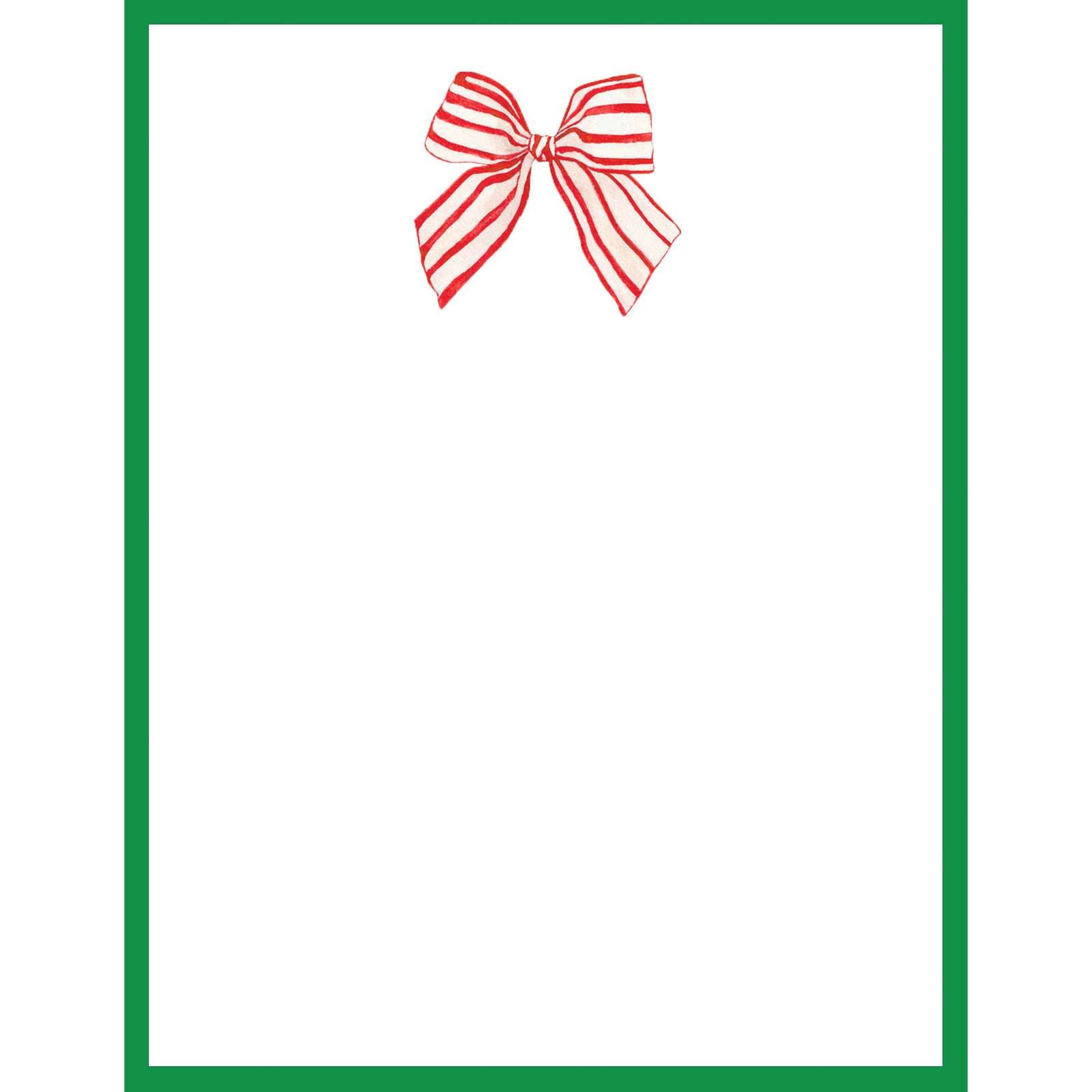 Stock Shoppe: 4x5 Red Striped Bow Notepad