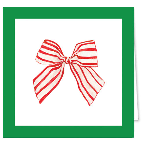 In Stock Gift Enclosure Cards + Envelopes | Red Striped Bow