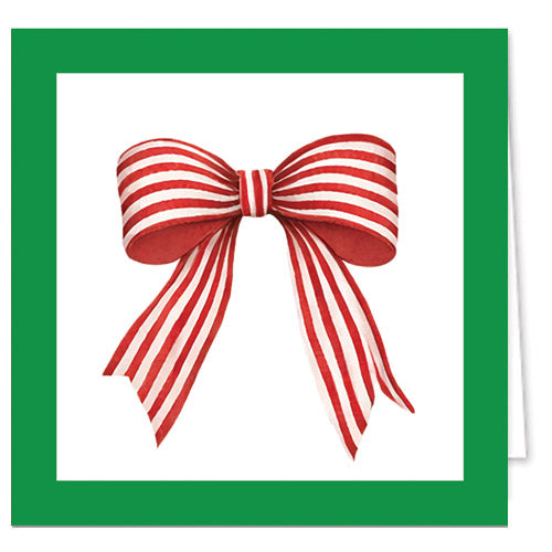 In Stock Gift Enclosure Cards + Envelopes | Red Striped Bow
