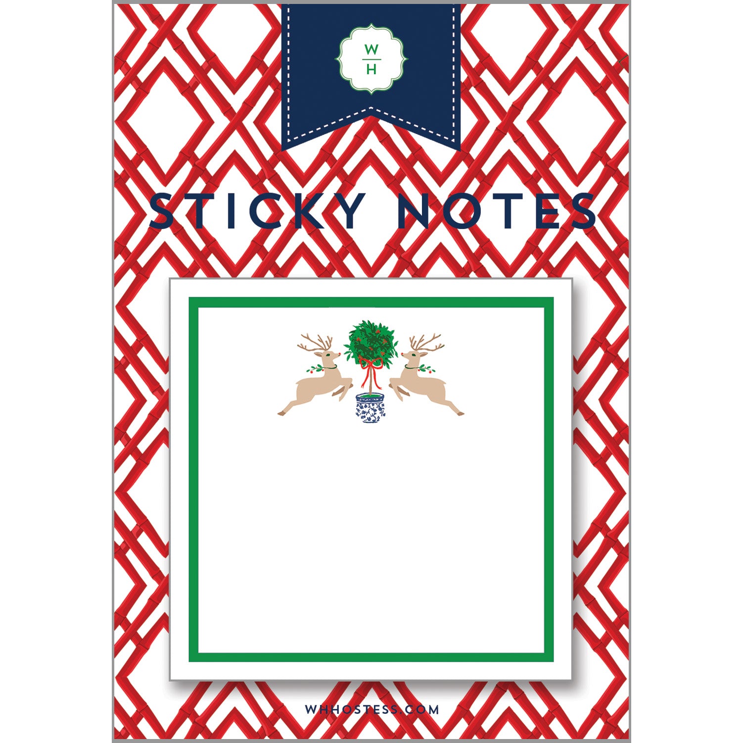 Reindeer Topiary Single Sticky Note
