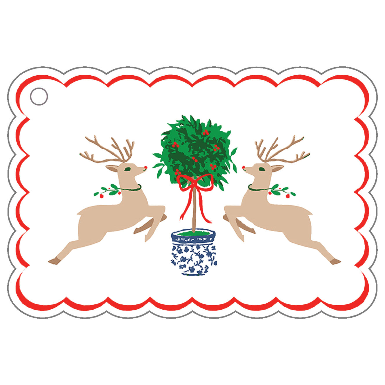 Stock Shoppe: Reindeer Topiary Christmas Die-Cut Gift Tags