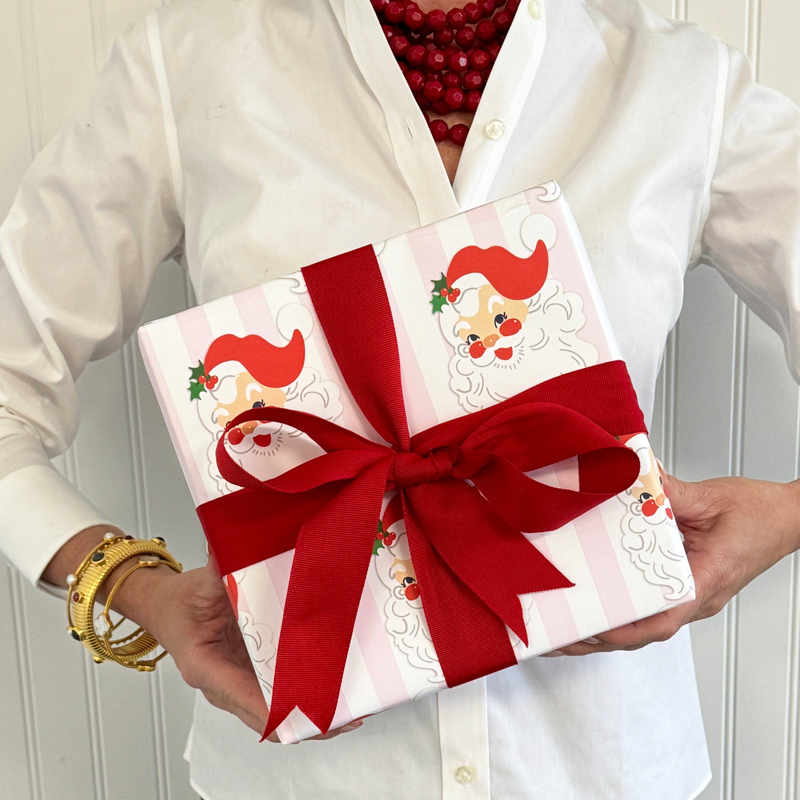 Continuous Roll Gift Wrap | Santa Cabana Stripes