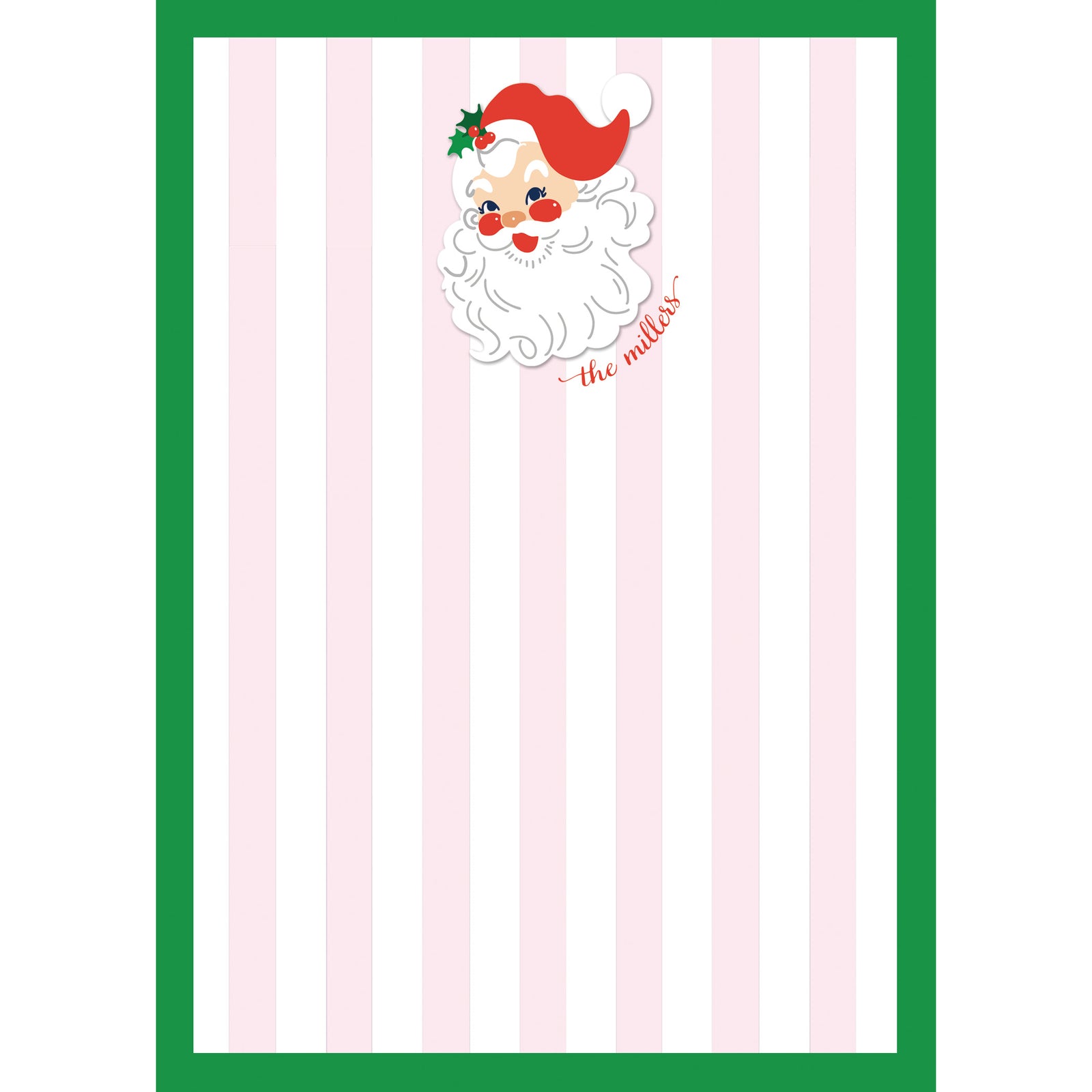 Santa Cabana Stripes Personalized Notepad