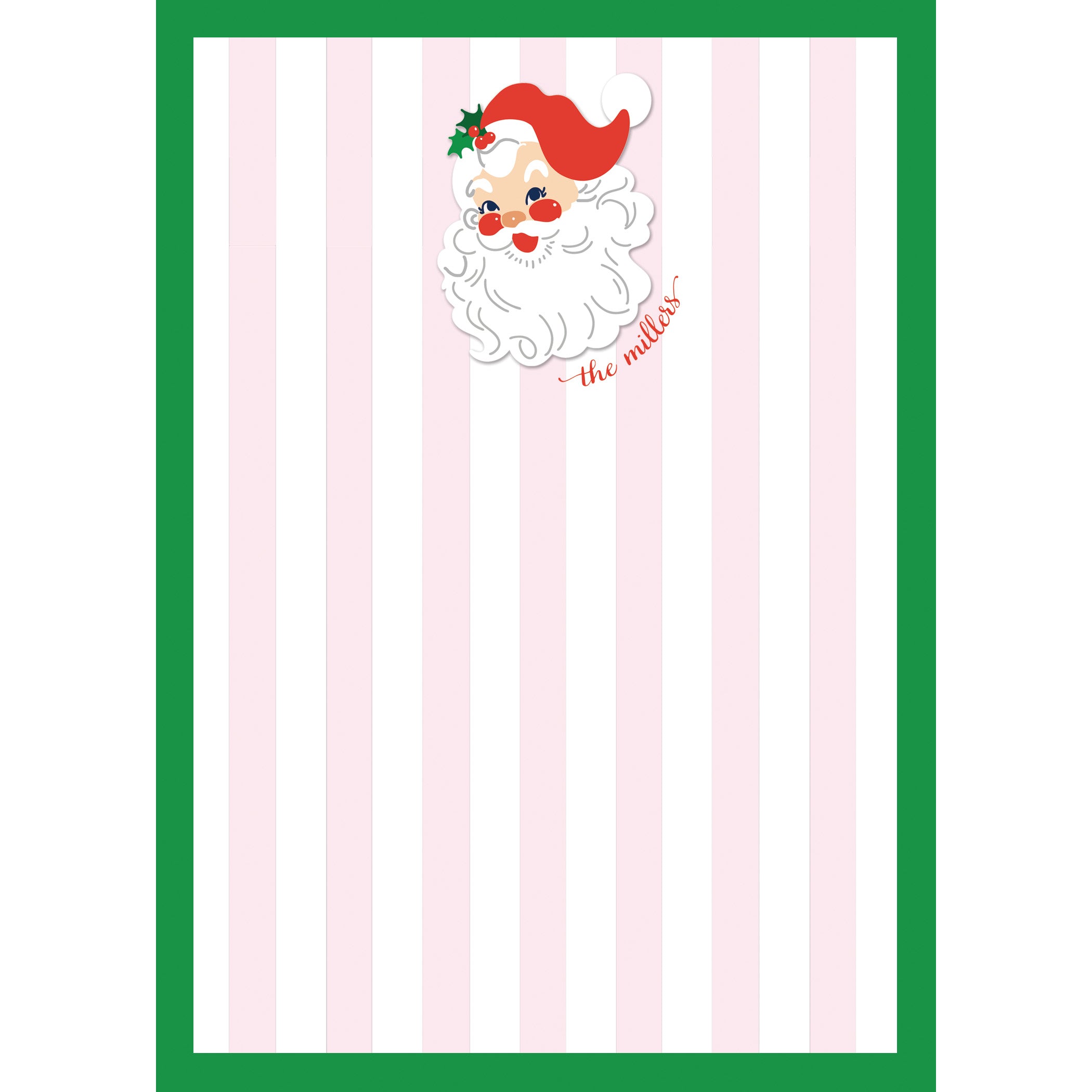 Santa Cabana Stripes Personalized Notepad