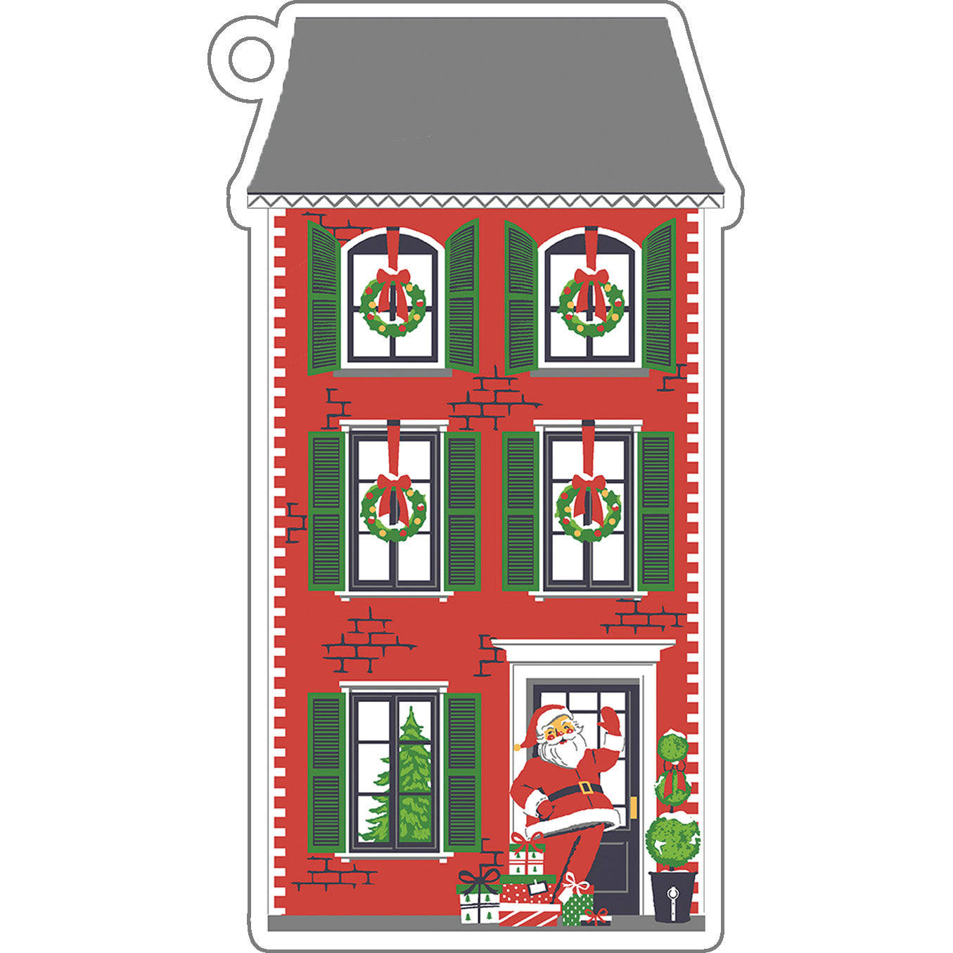 Stock Shoppe: Santa House Christmas Die-Cut Gift Tags
