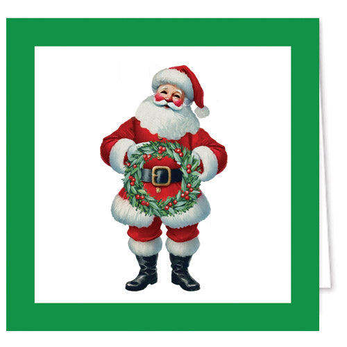 In Stock Gift Enclosure Cards + Envelopes | Santa with Wreath