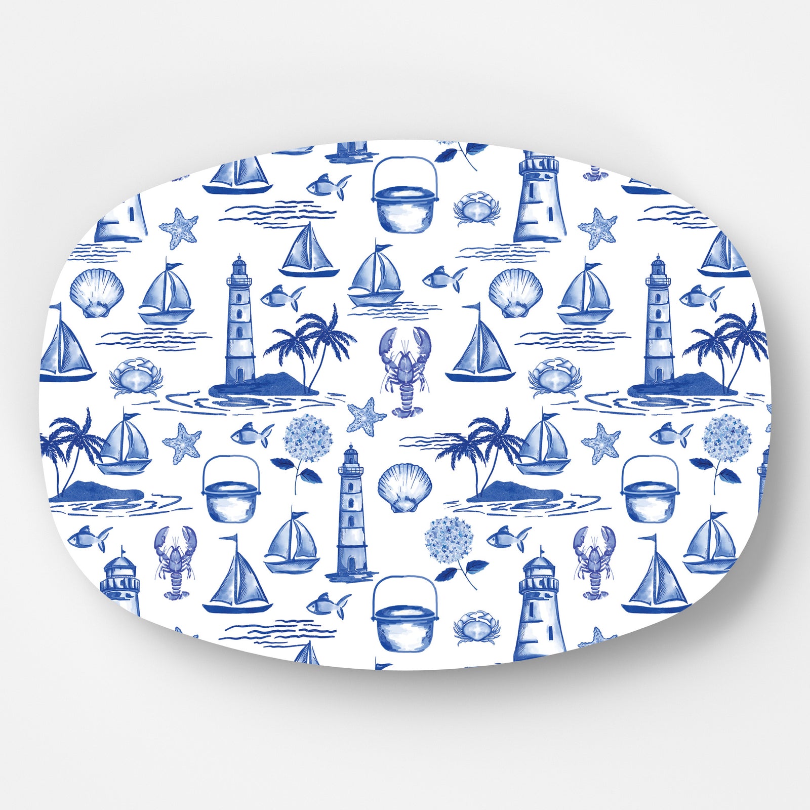 WH Serving Platter | Seaside Toile