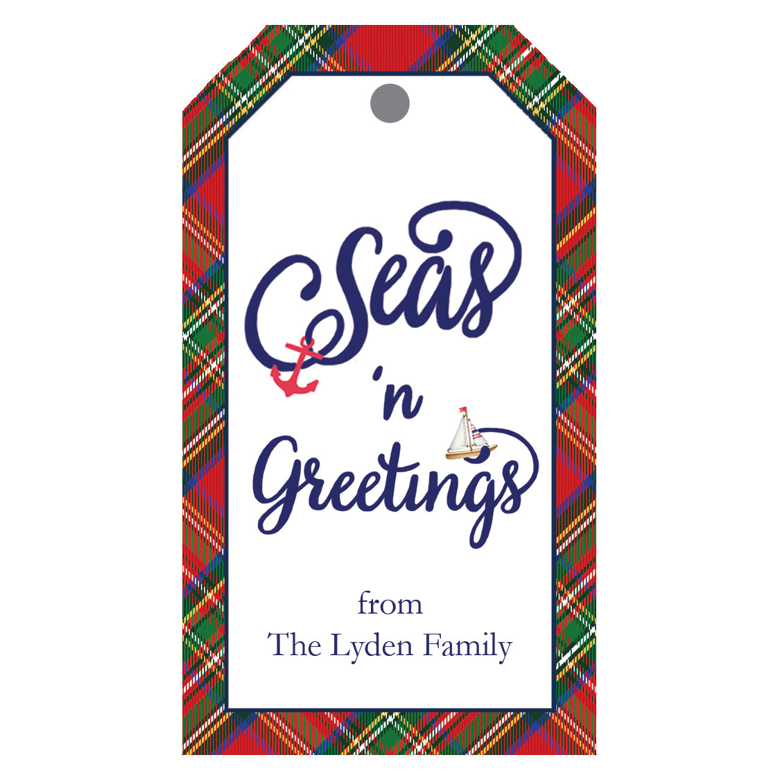 Seas 'n Greetings Nautical Christmas Personalized Gift Tags