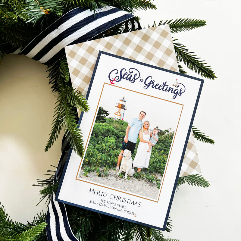 Seas 'n Greetings Nautical Holiday Photo Card