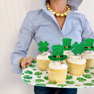 WH Serving Platter | Shamrocks