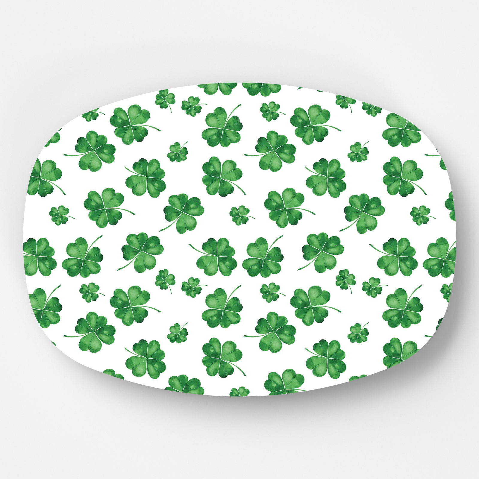 In Stock WH Serving Platter | Shamrocks