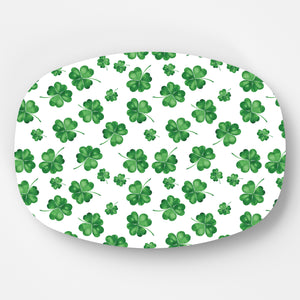 WH Serving Platter | Shamrocks