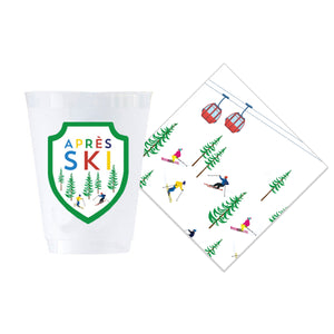 Bundle: Ski Resort Shatterproof Cups + Cocktail Napkins