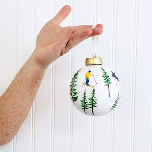 WH Hostess Enameled Ball Ornament | Ski Resort