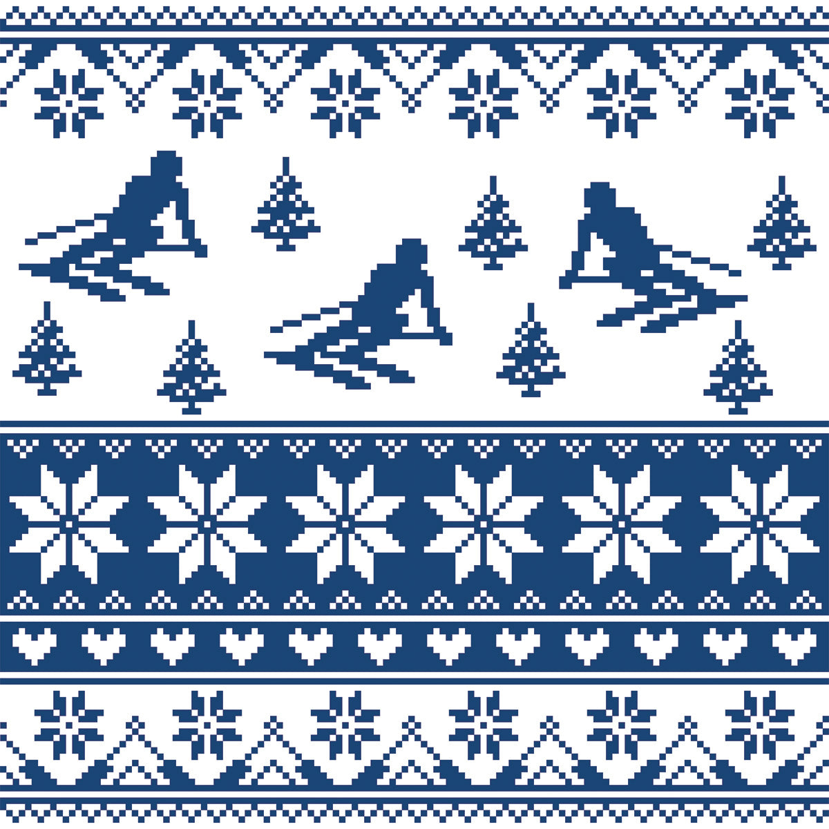 In Stock Continuous Roll Gift Wrap | Fair Isle Sweater Knit