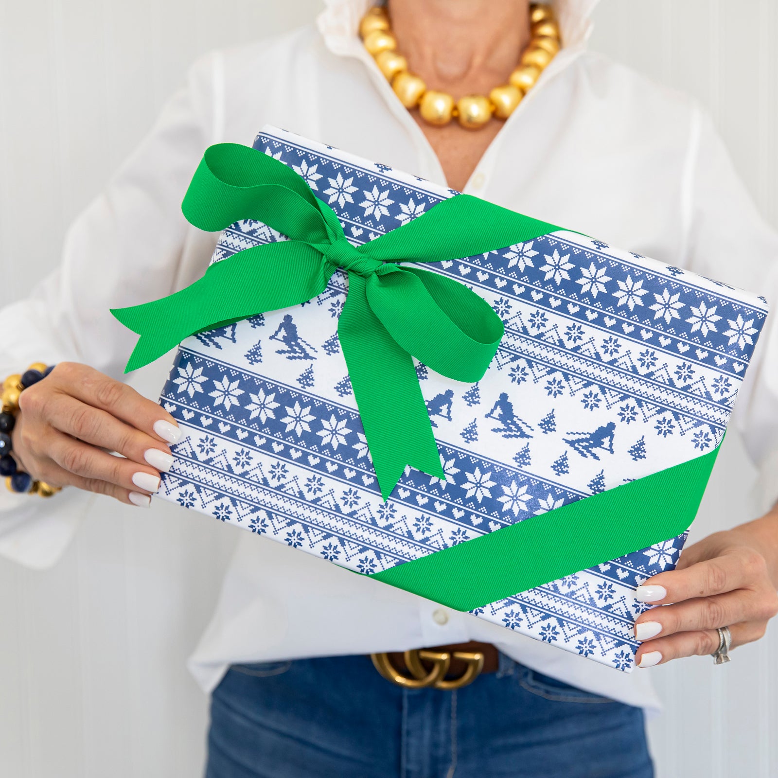 Continuous Roll Gift Wrap | Fair Isle Sweater