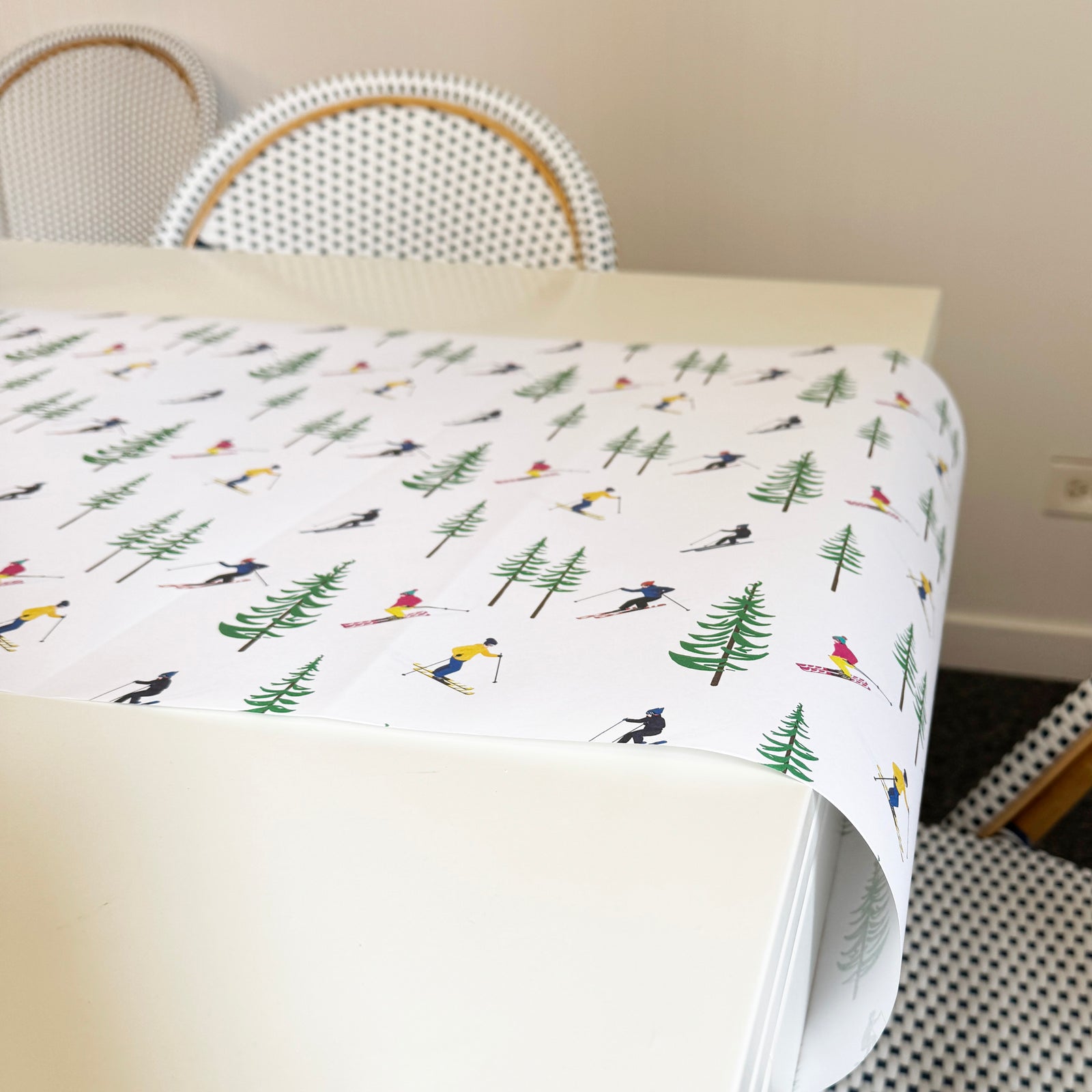 Paper Table Runner | Ski Resort