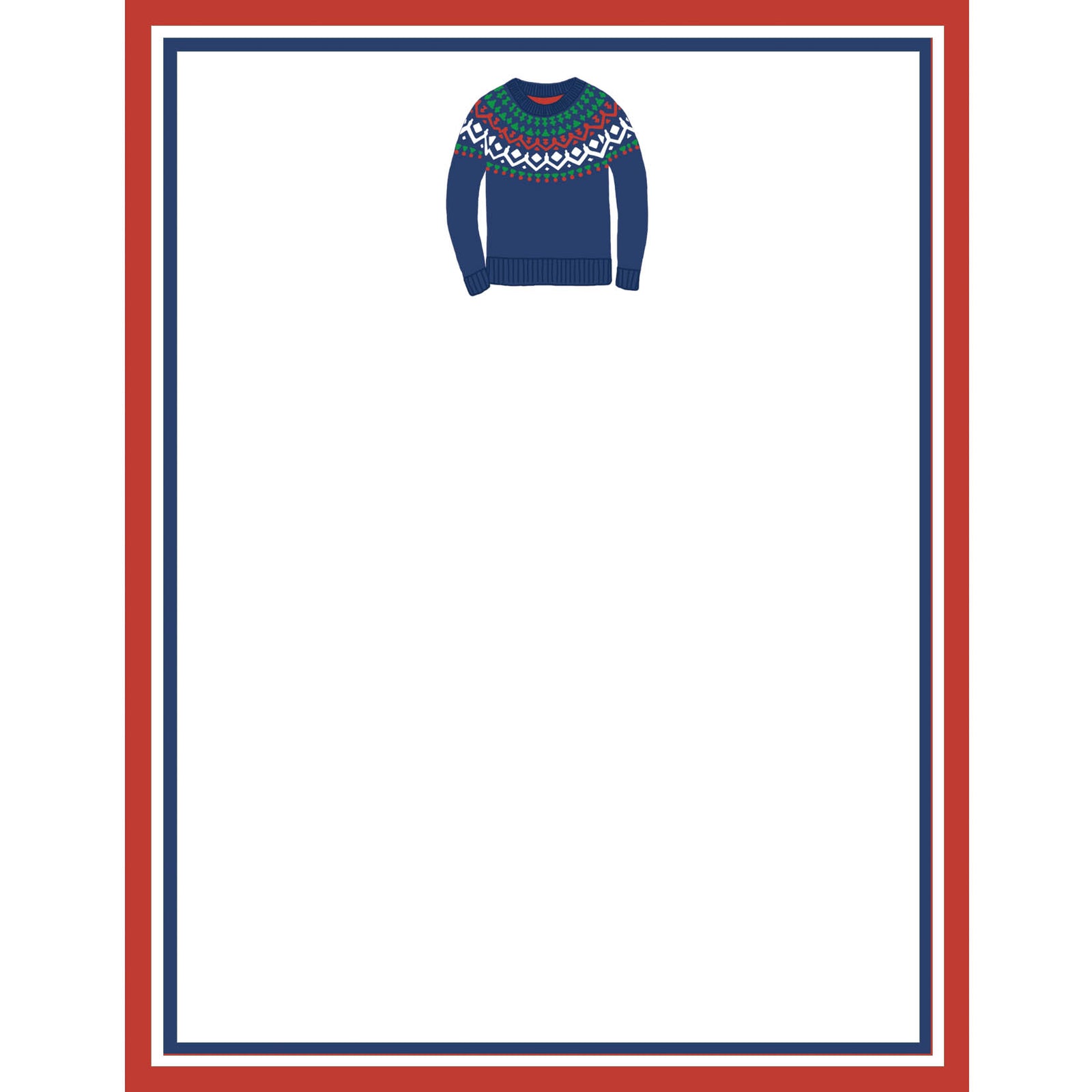 Stock Shoppe: 4x5 Ski Sweater Notepad