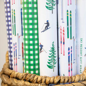 Colorful Skis Continuous Roll Gift Wrap
