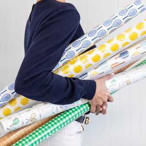 Continuous Roll Gift Wrap | Golf Stripe