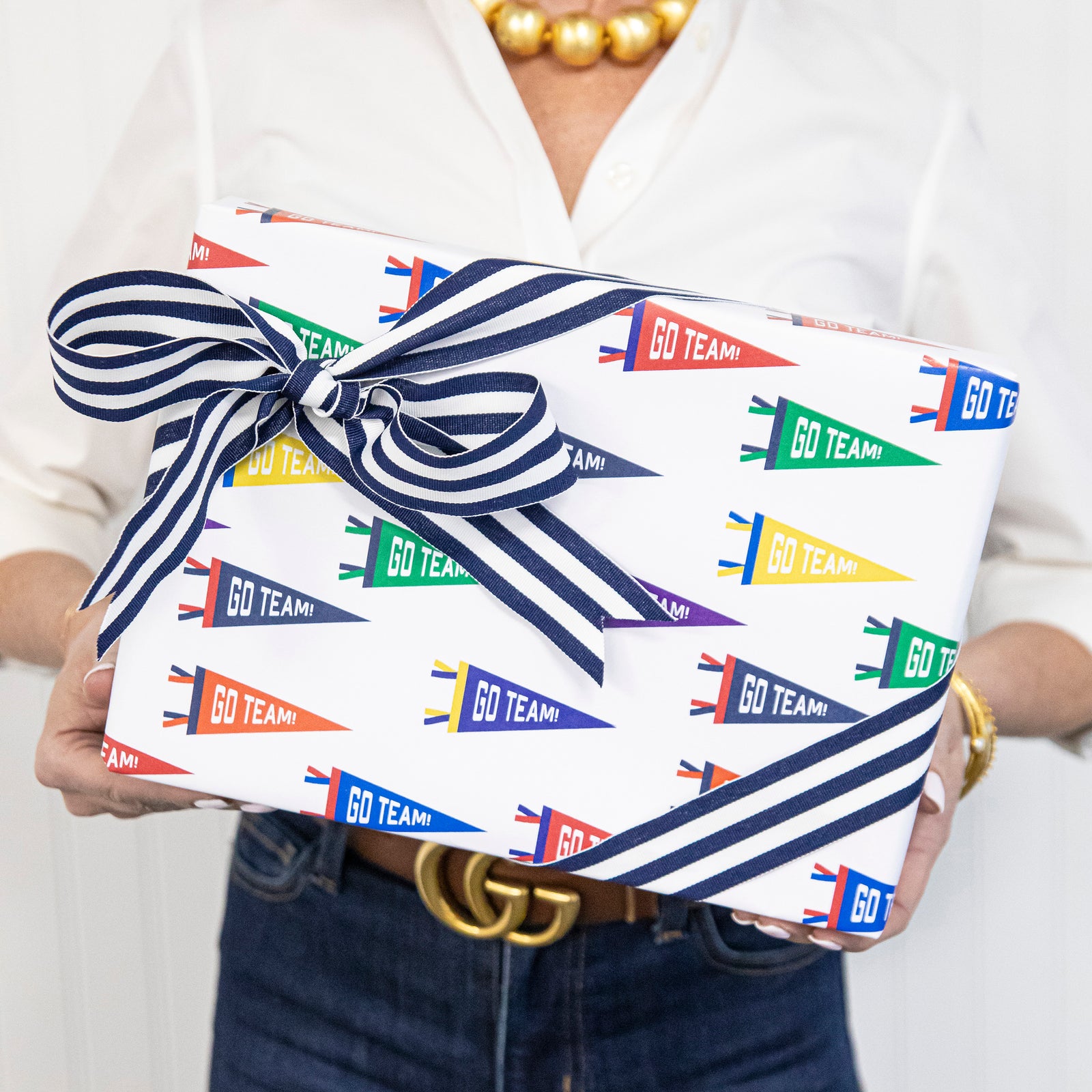 Continuous Roll Gift Wrap | Sports Pennants