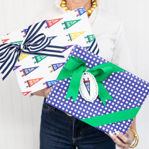 Continuous Roll Gift Wrap | Sports Pennants