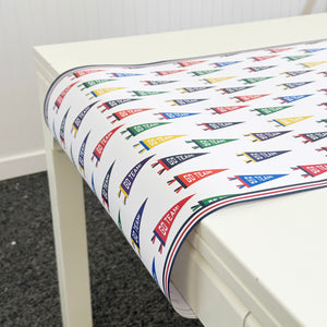 Paper Table Runner | Sports Pennants