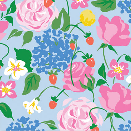 Paper Table Runner | Strawberry Floral