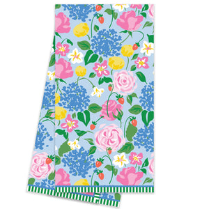 Strawberry Floral Cotton Tea Towel
