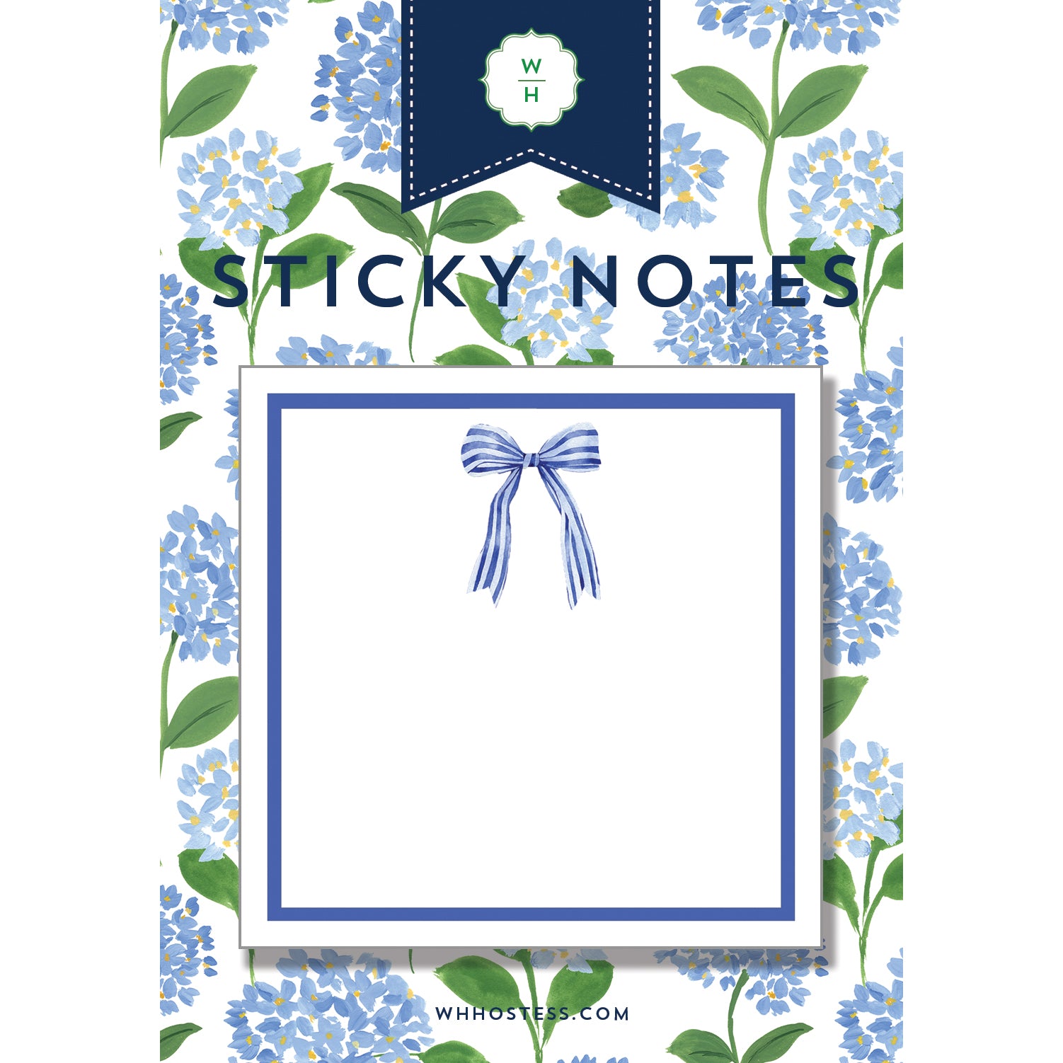 Striped Bow Single Sticky Note