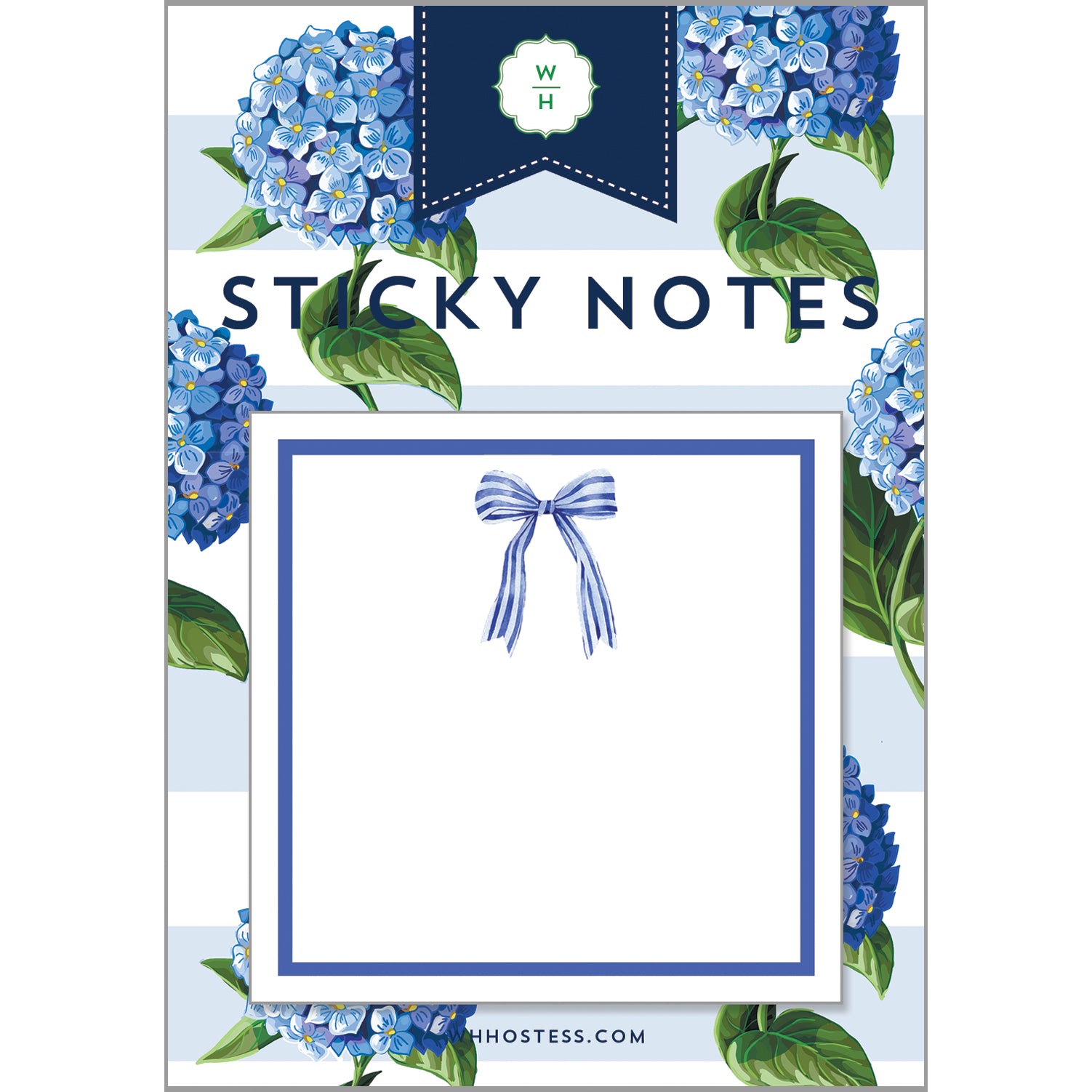 In Stock Striped Bow Single Sticky Note