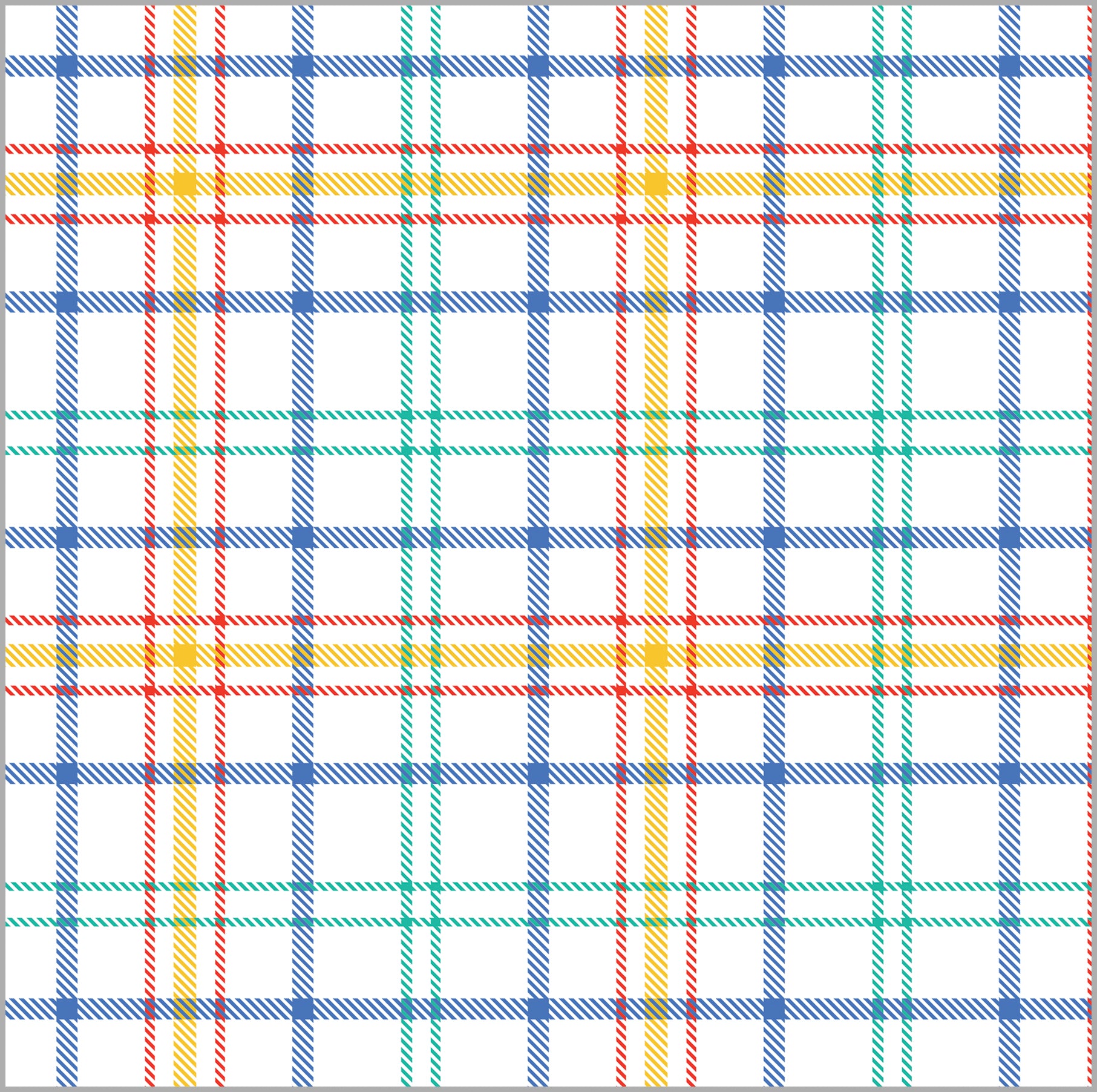 In Stock Summer Plaid Gift Wrap Sheets
